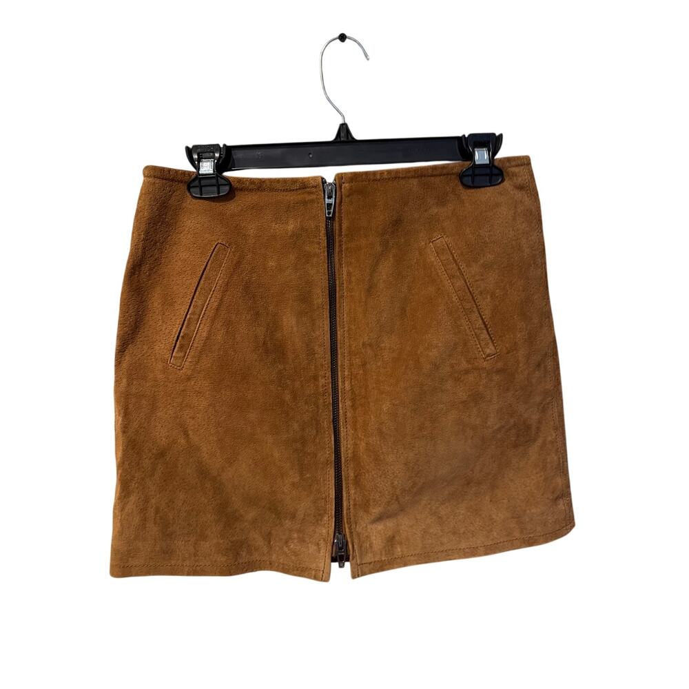 ⭐️ Women’s BlankNYC Camel Genuine Suede Mini Skirt Size 27 Fall Night Out boho